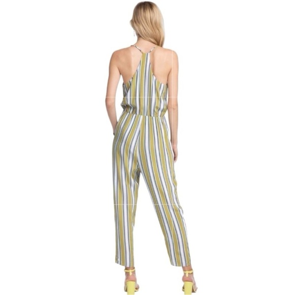 ASTR The Label Trendy Pleated front racerback bold retro stripes JUMPSUIT - Picture 4 of 12